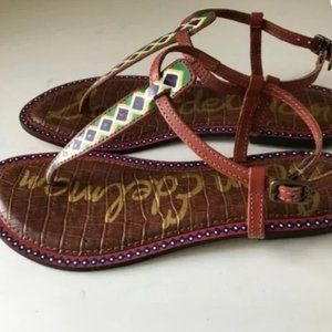 New Sam Edelman Gigi Tribal Thong Flip Flop Sandal